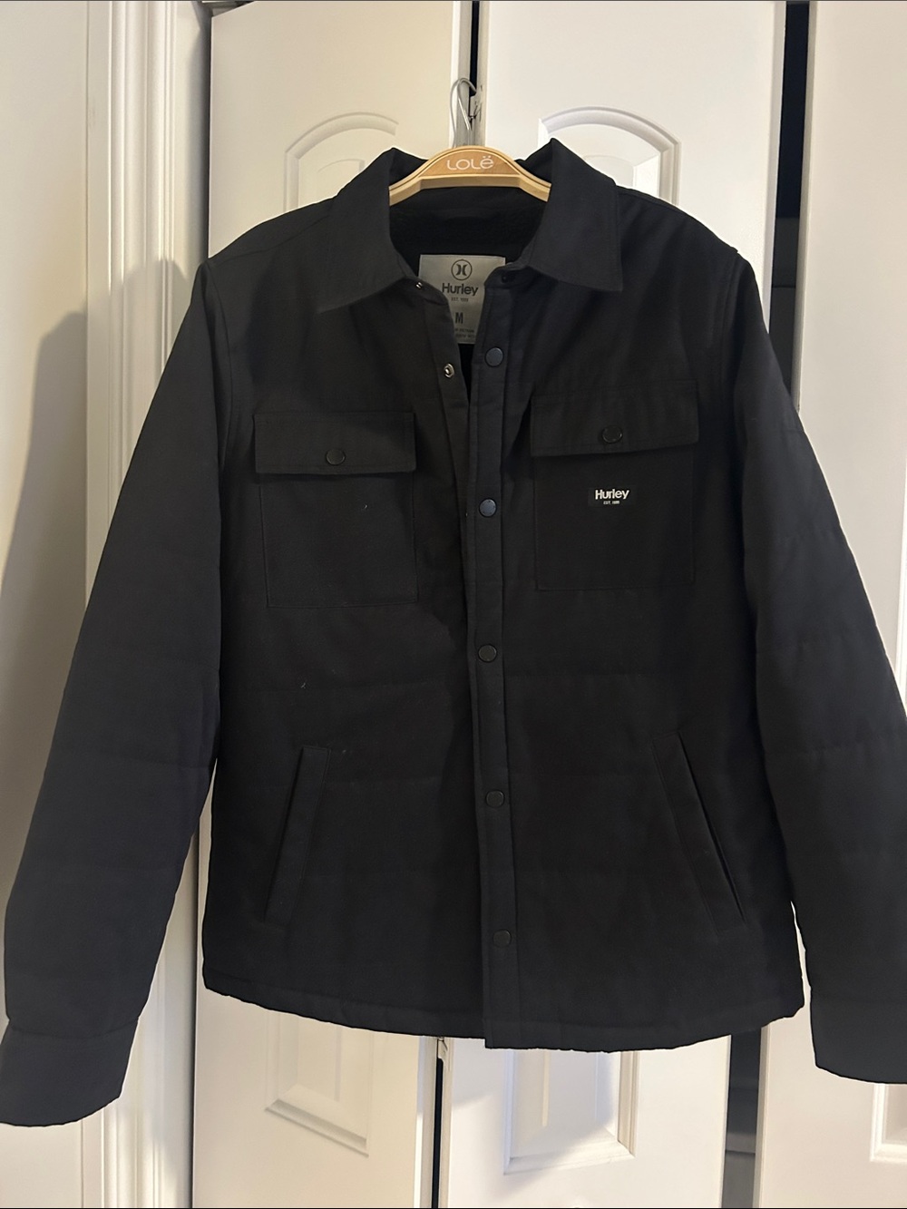 Hurley Black Lightweight Shirt Jacket